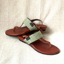 Load image into Gallery viewer, Ladies Sandals - &#39;Swahili&#39; Pattern / Whiskey Leather
