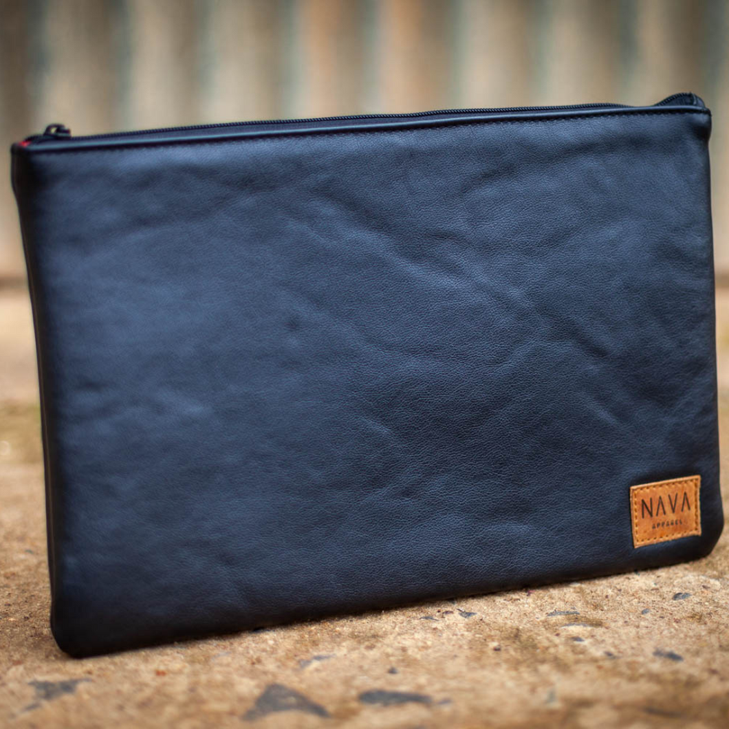 Laptop Case - Texas Black Leather